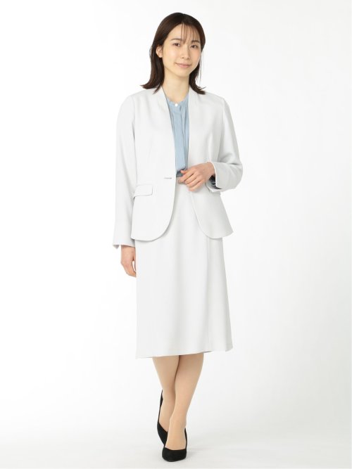 ダブルクロス フレアースカート ライトグレー(セットアップ可能)