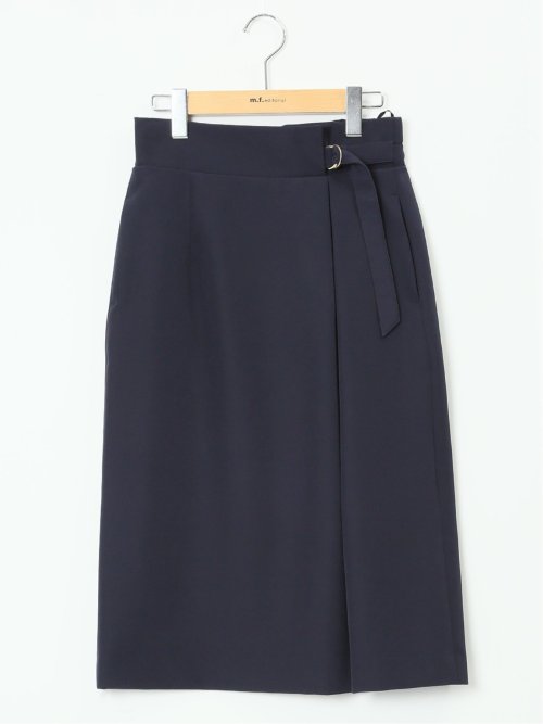 ダブルクロス Aラインスカート 紺(セットアップ可能)