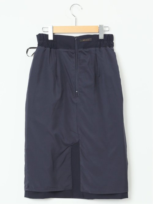 ダブルクロス Aラインスカート 紺(セットアップ可能)