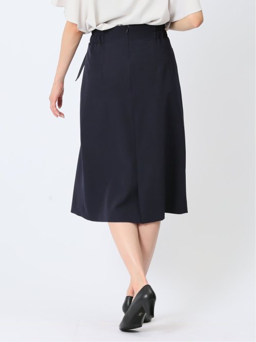 ダブルクロス Aラインスカート 紺(セットアップ可能)