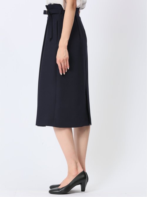 ダブルクロス Aラインスカート 紺(セットアップ可能)