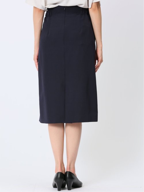 ダブルクロス Aラインスカート 紺(セットアップ可能)