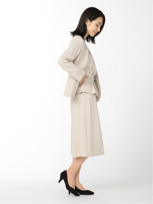 ダブルクロス フレアースカート ベージュ(セットアップ可能)