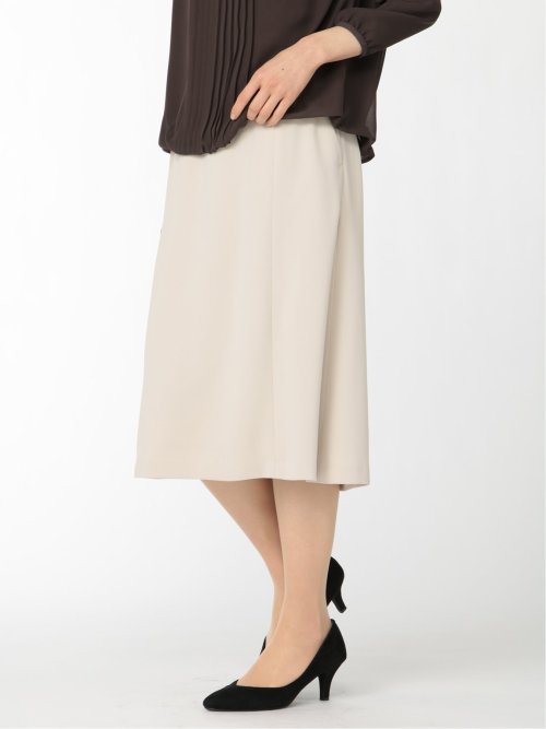 ダブルクロス フレアースカート ベージュ(セットアップ可能)