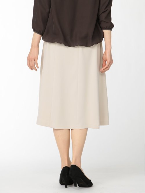 ダブルクロス フレアースカート ベージュ(セットアップ可能)