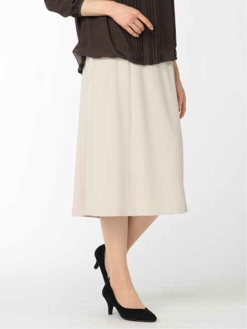 ダブルクロス フレアースカート ベージュ(セットアップ可能)