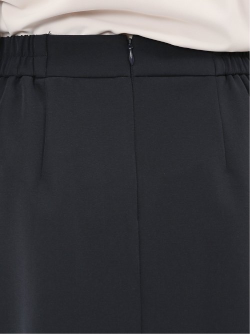 ストレッチウォッシャブル ダブルクロス Aラインスカート 紺(セットアップ可能)