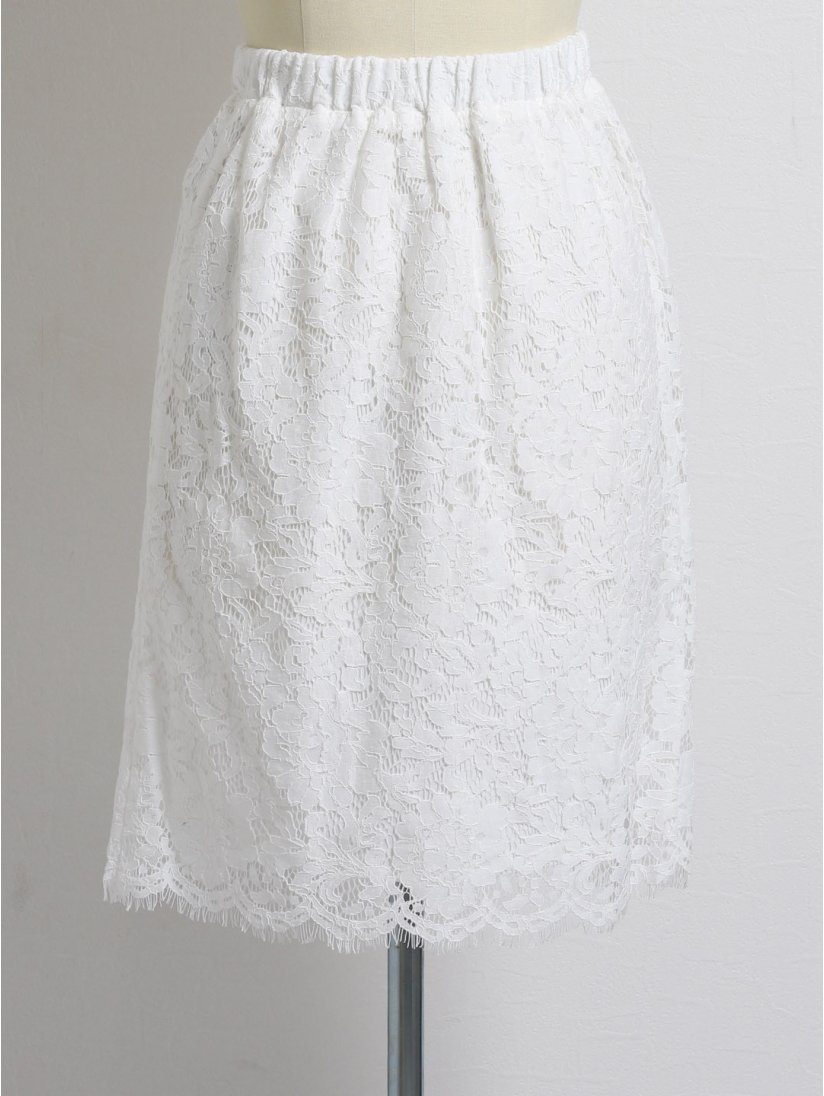 総レース タイトスカート M 01白 スカート Taka Q Online Shop タカキューオンラインショップ 公式通販