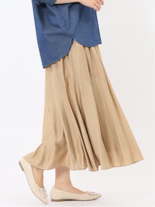 シルキーローン タックギャザースカート