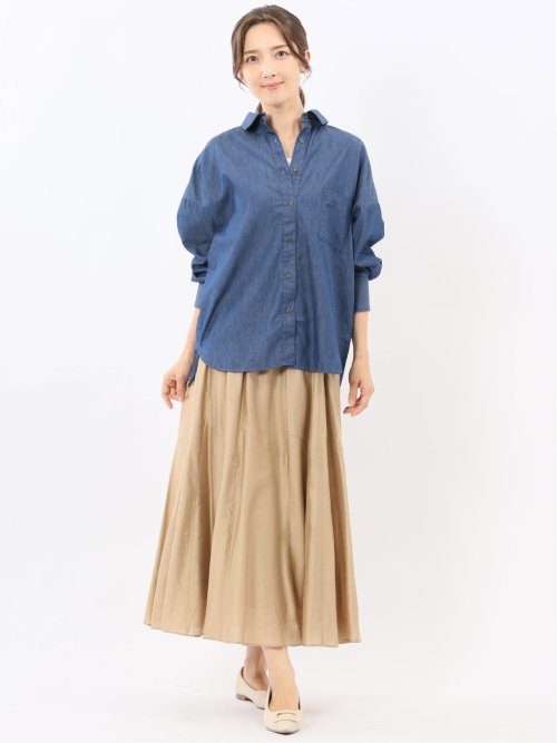 シルキーローン タックギャザースカート