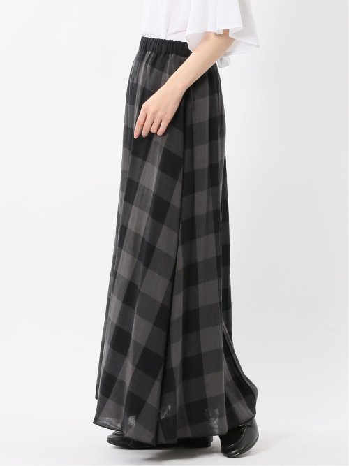 イノウェーブ/INNOWAVE ガーゼチェック リバーシブルスカート