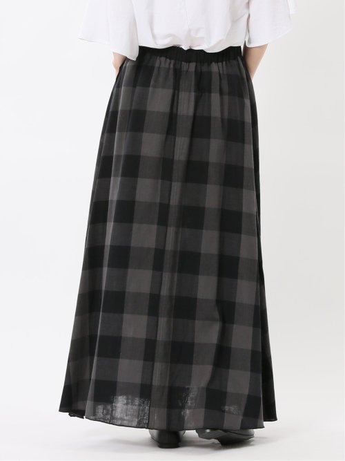 イノウェーブ/INNOWAVE ガーゼチェック リバーシブルスカート