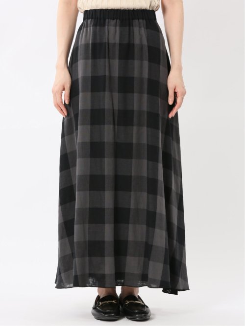 イノウェーブ/INNOWAVE ガーゼチェック リバーシブルスカート