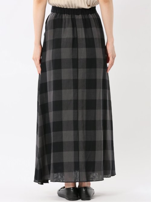 イノウェーブ/INNOWAVE ガーゼチェック リバーシブルスカート