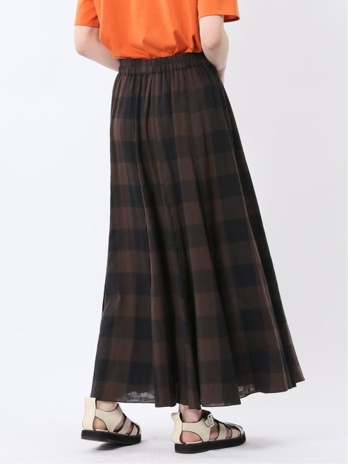 イノウェーブ/INNOWAVE ガーゼチェック リバーシブルスカート