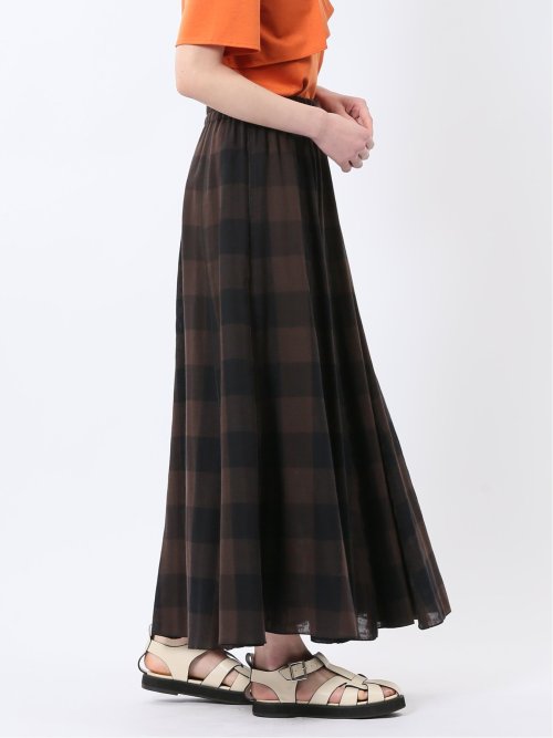 イノウェーブ/INNOWAVE ガーゼチェック リバーシブルスカート