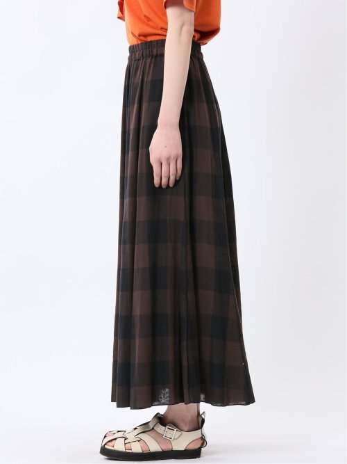 イノウェーブ/INNOWAVE ガーゼチェック リバーシブルスカート