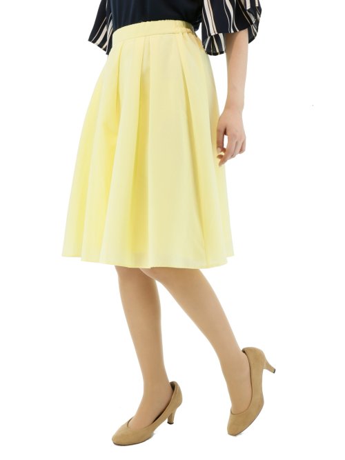 後ろゴムフレアースカート イエロー