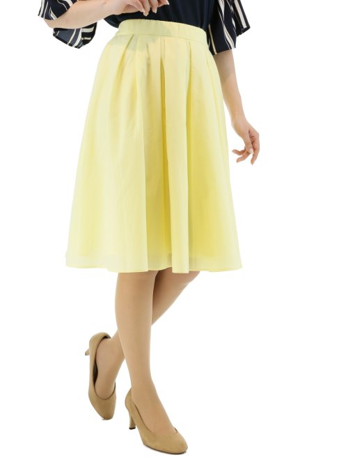 後ろゴムフレアースカート イエロー