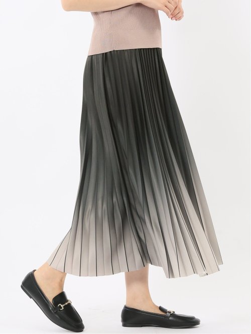 グラデーションプリーツ ロングスカート