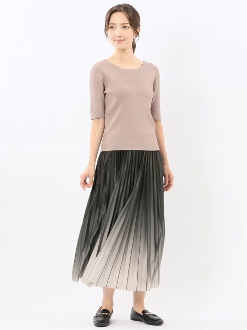グラデーションプリーツ ロングスカート