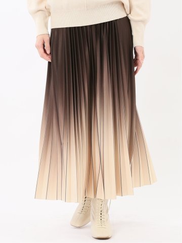 グラデーションプリーツ ロングスカート