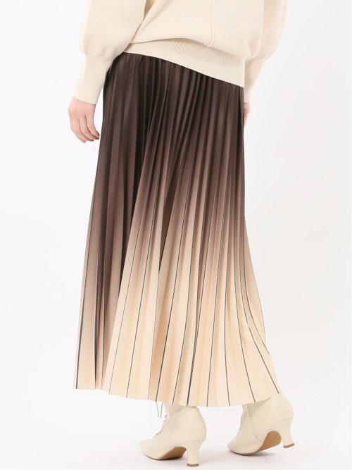 グラデーションプリーツ ロングスカート