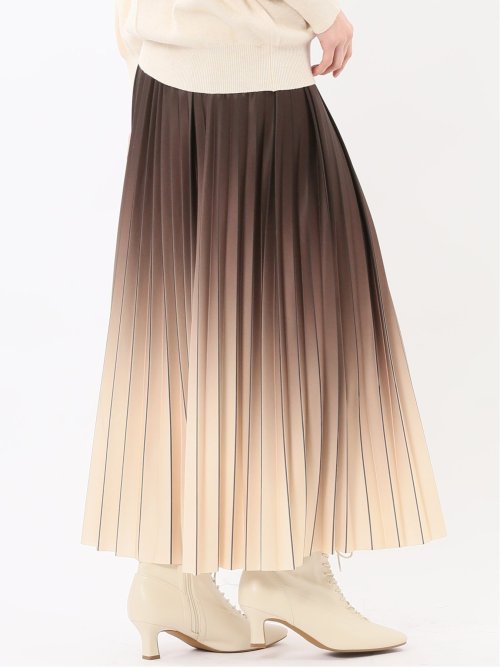 グラデーションプリーツ ロングスカート