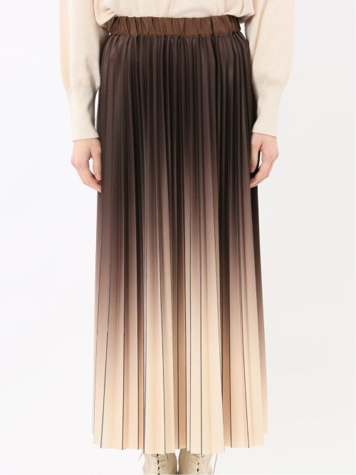 グラデーションプリーツ ロングスカート