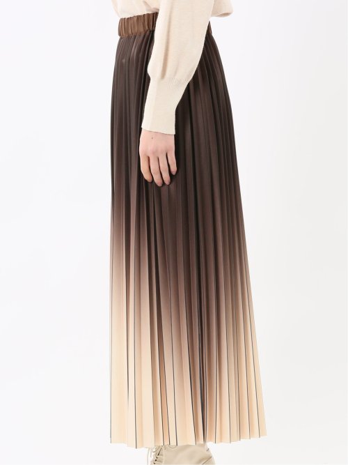 グラデーションプリーツ ロングスカート