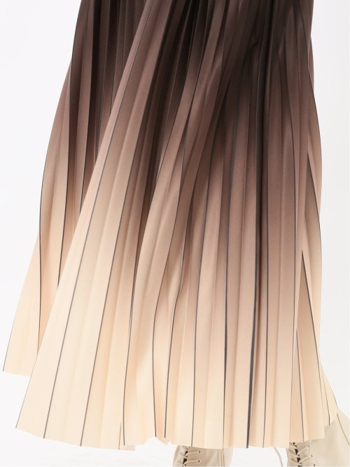 グラデーションプリーツ ロングスカート