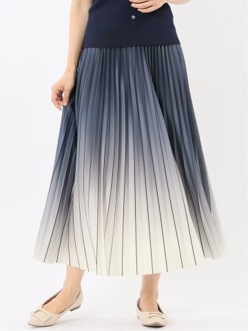 グラデーションプリーツ ロングスカート
