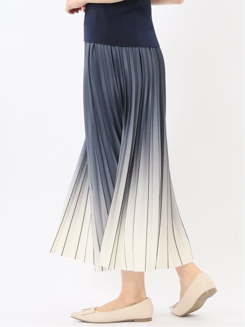 グラデーションプリーツ ロングスカート