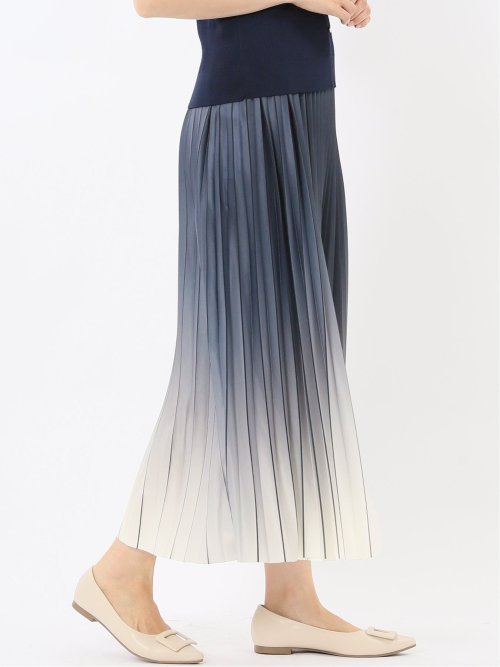 グラデーションプリーツ ロングスカート