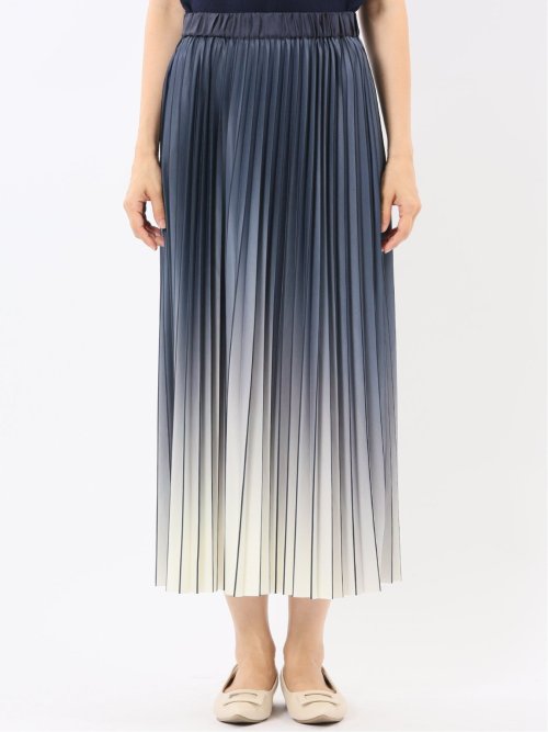 グラデーションプリーツ ロングスカート