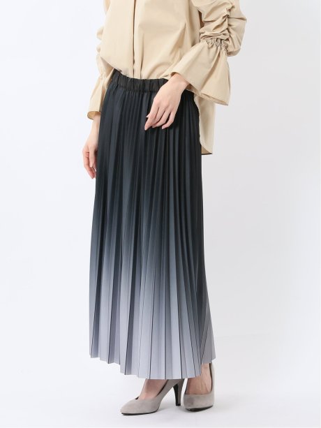 グラデーションプリーツ ロングスカート