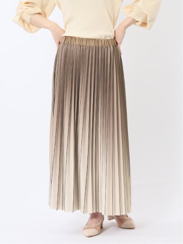 グラデーションプリーツ ロングスカート