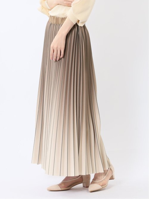 グラデーションプリーツ ロングスカート