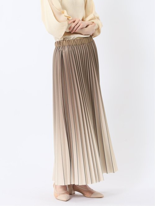 グラデーションプリーツ ロングスカート