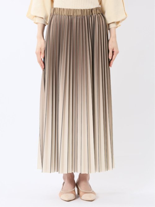 グラデーションプリーツ ロングスカート