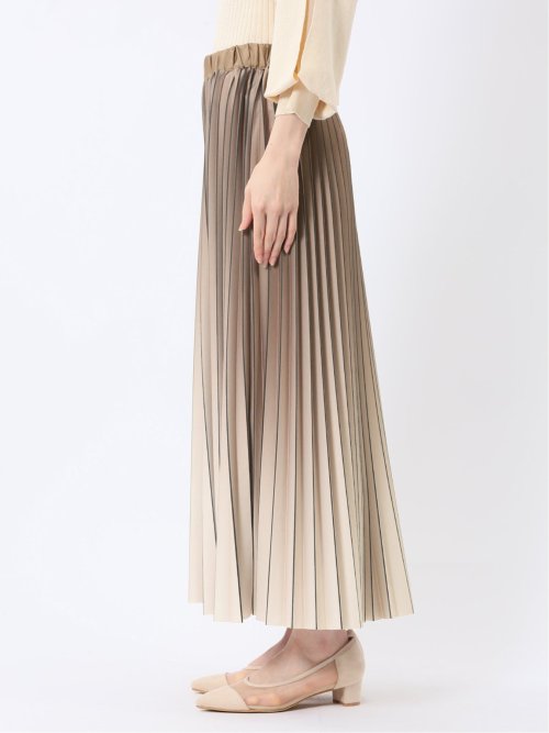 グラデーションプリーツ ロングスカート