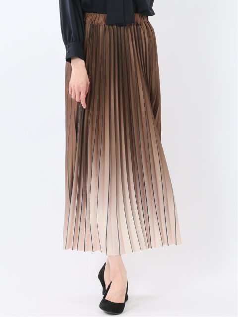 グラデーションプリーツ ロングスカート
