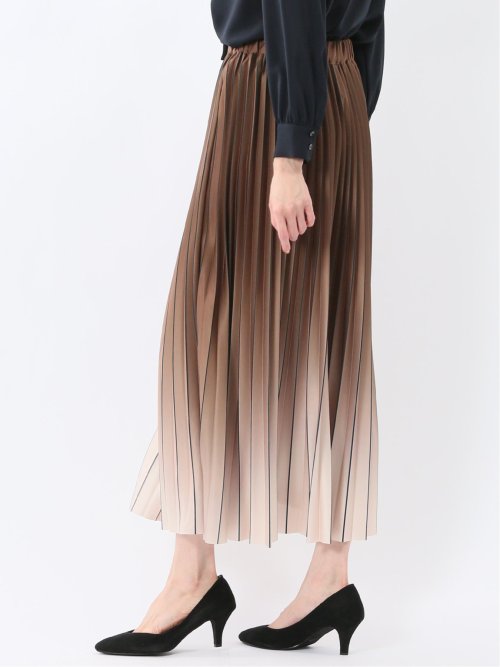 グラデーションプリーツ ロングスカート