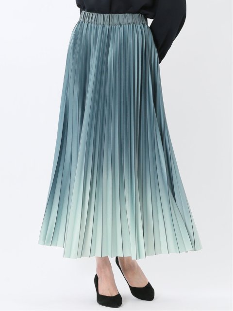 グラデーションプリーツ ロングスカート