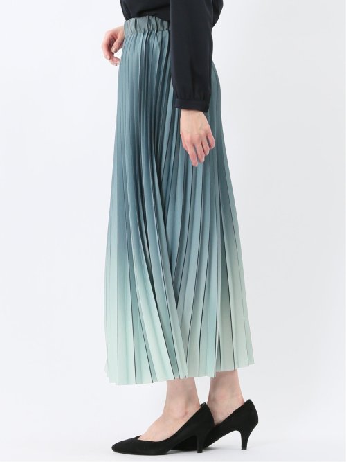 グラデーションプリーツ ロングスカート