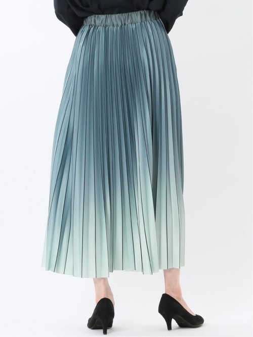 グラデーションプリーツ ロングスカート