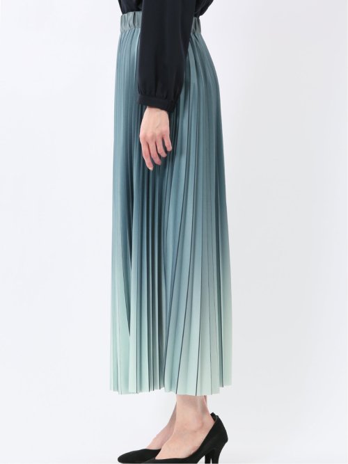 グラデーションプリーツ ロングスカート