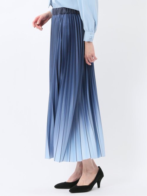 グラデーションプリーツ ロングスカート