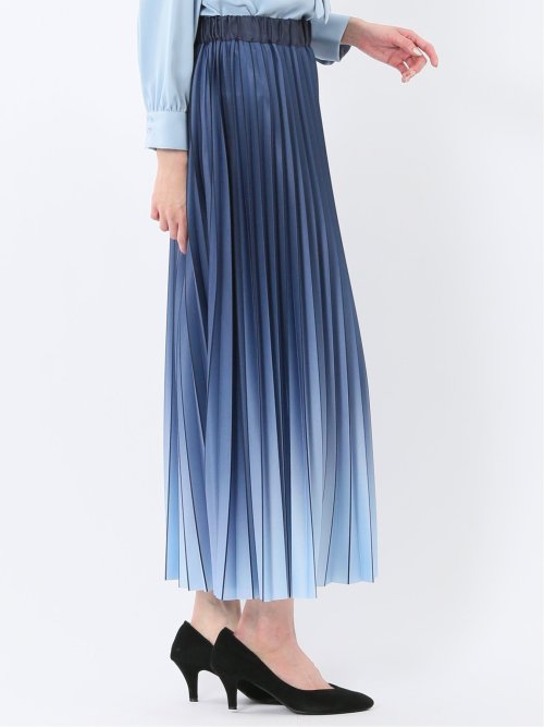 グラデーションプリーツ ロングスカート