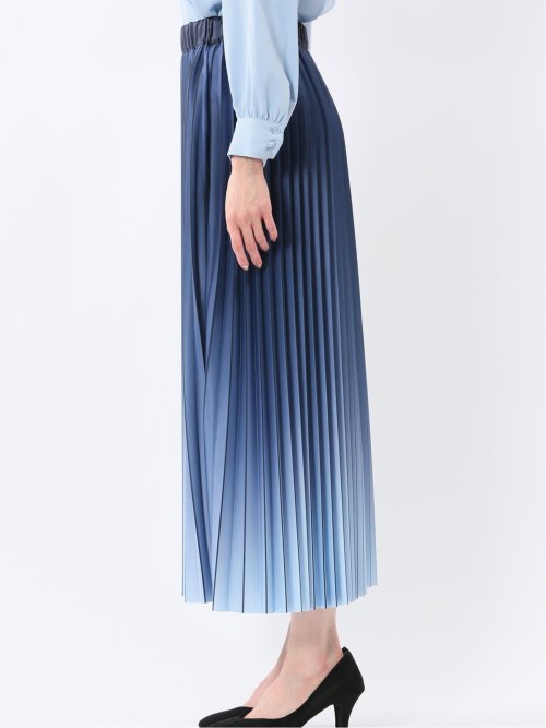 グラデーションプリーツ ロングスカート